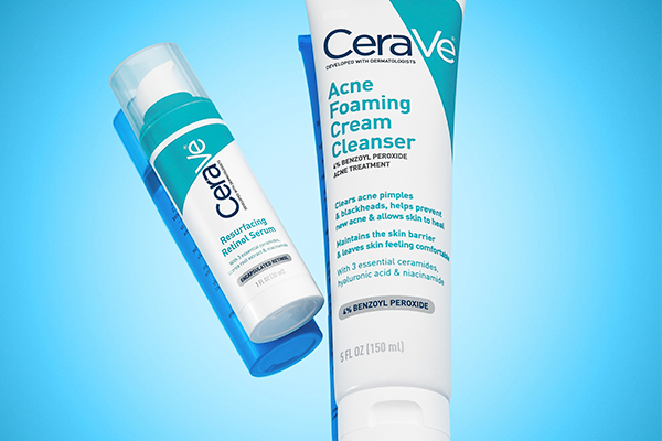 Acne Foaming Cream Cleanser and Resurfacing Retinol Serum