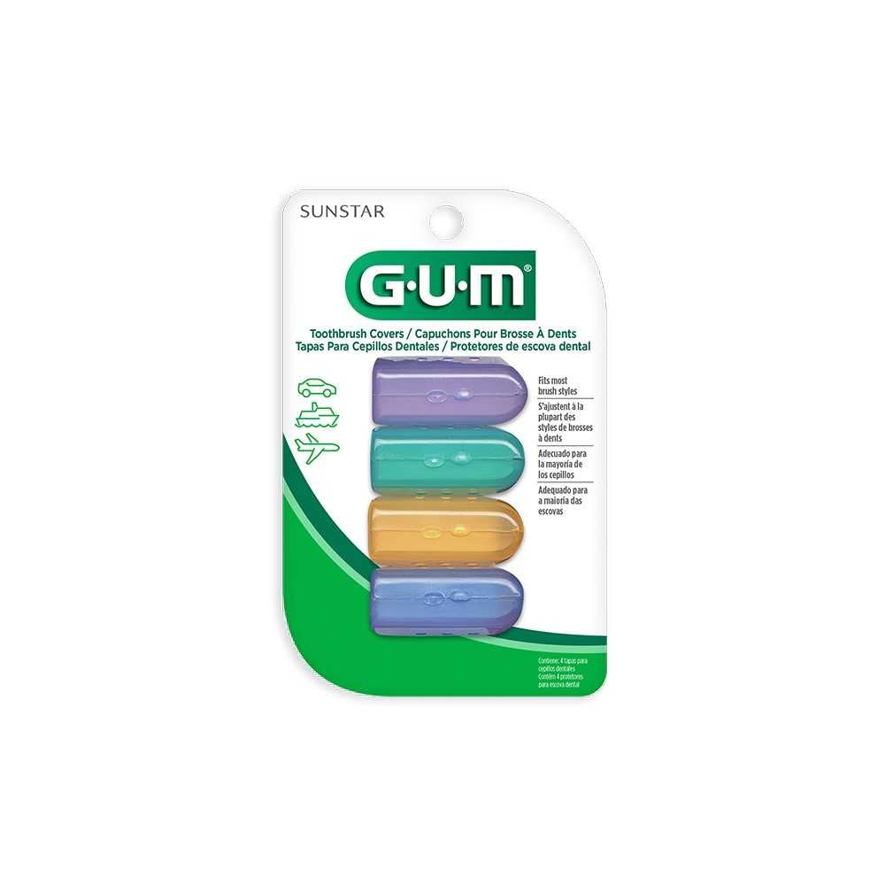 4 Pack Gum Toothbrush Caps - Easy to Use & Clean, Durable & Long Lasting, Multiple Colors & Sizes