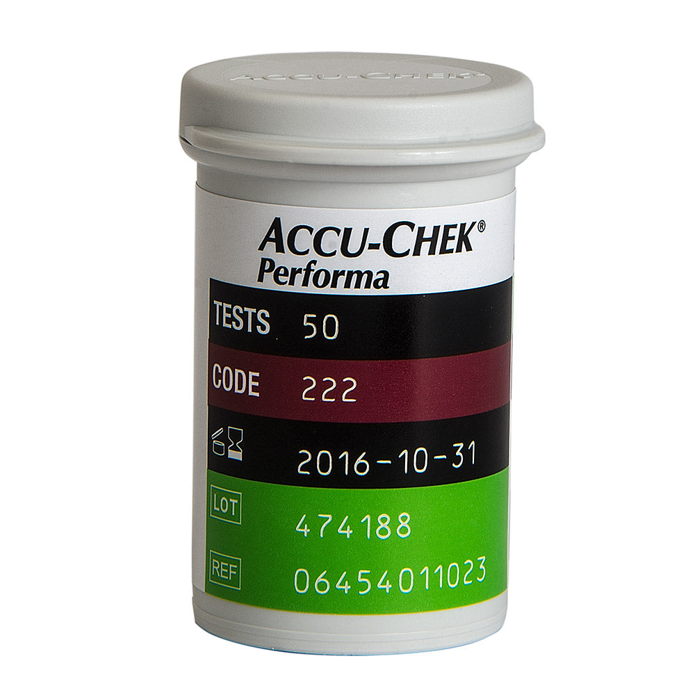 Accu-Chek Performa Test Strips (50 Units) - No Coding, Fast Results & Easy to Handle