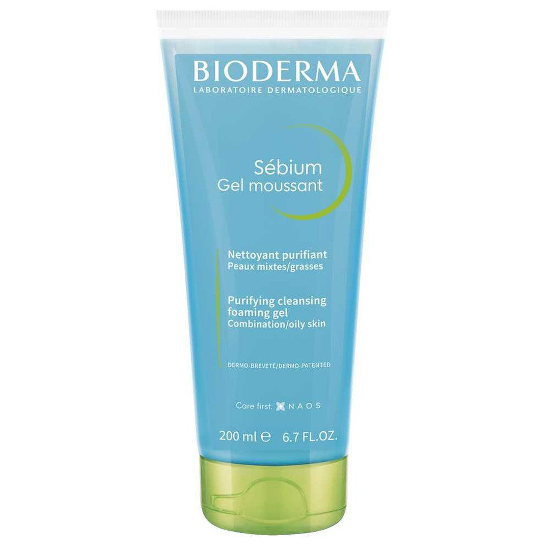 Bioderma Gel Sebium Mossant Reduces Shine(200Ml / 6.76Fl Oz) Maintains Skin Balance, Non-Drying, Non-Irritating, Non-Comedogenic, Soap-Free