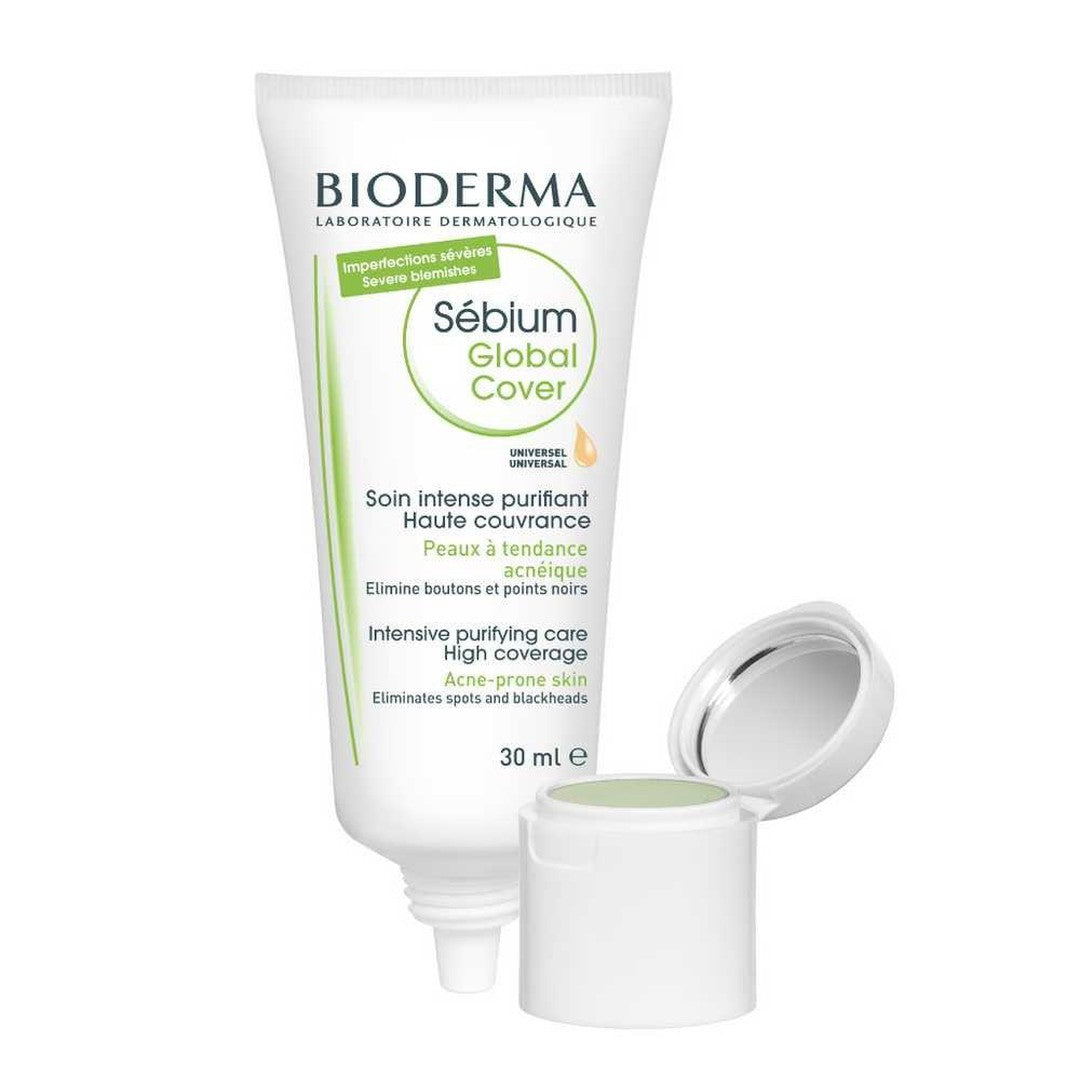 Bioderma Sebium Global Cover(30Ml / 1.01Fl Oz) Non-Comedogenic, Hypoallergenic, SPF 20 Protection