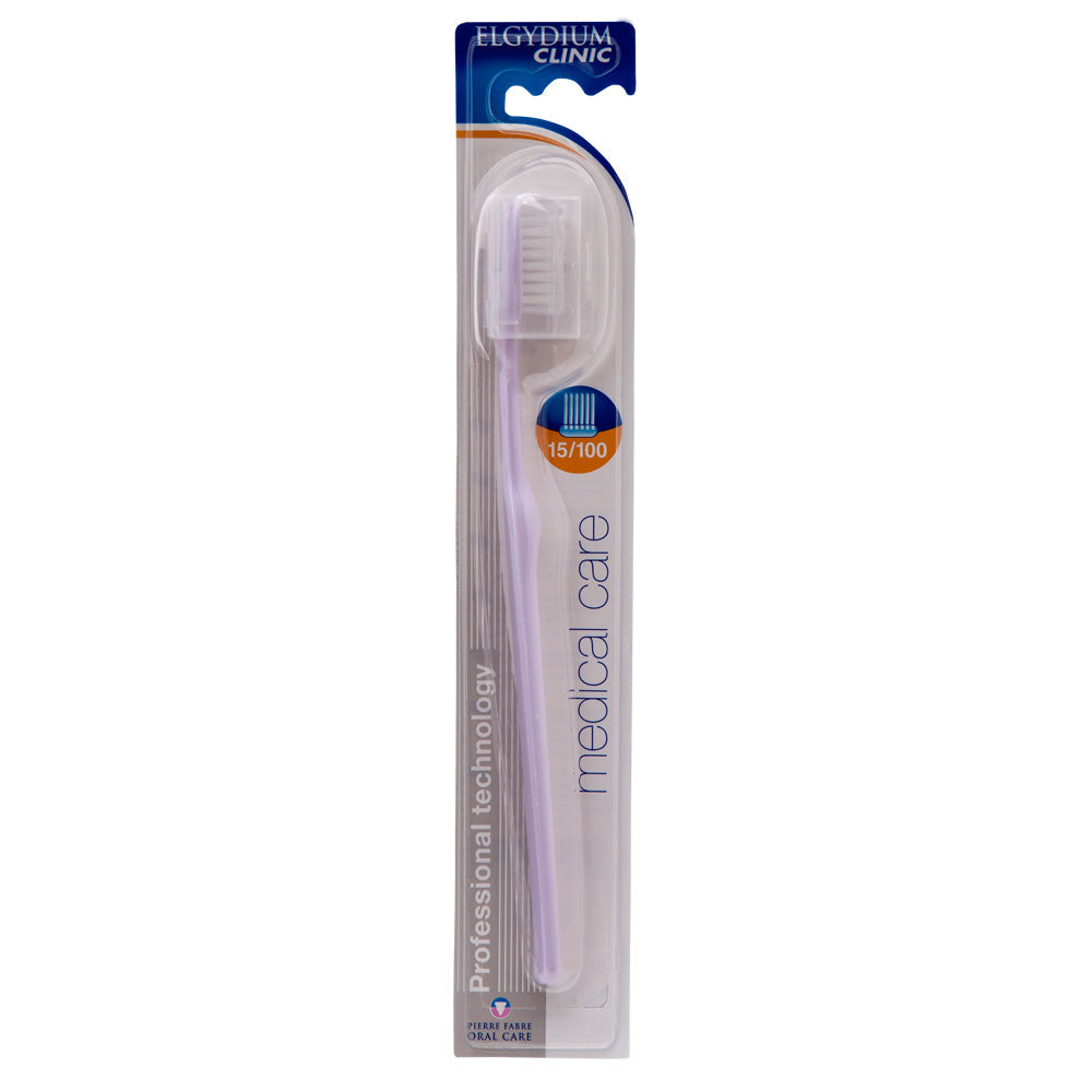Elgydium Clinic 15/100 Toothbrush (Extra Soft) - Suitable for Sensitive Teeth & Gums
