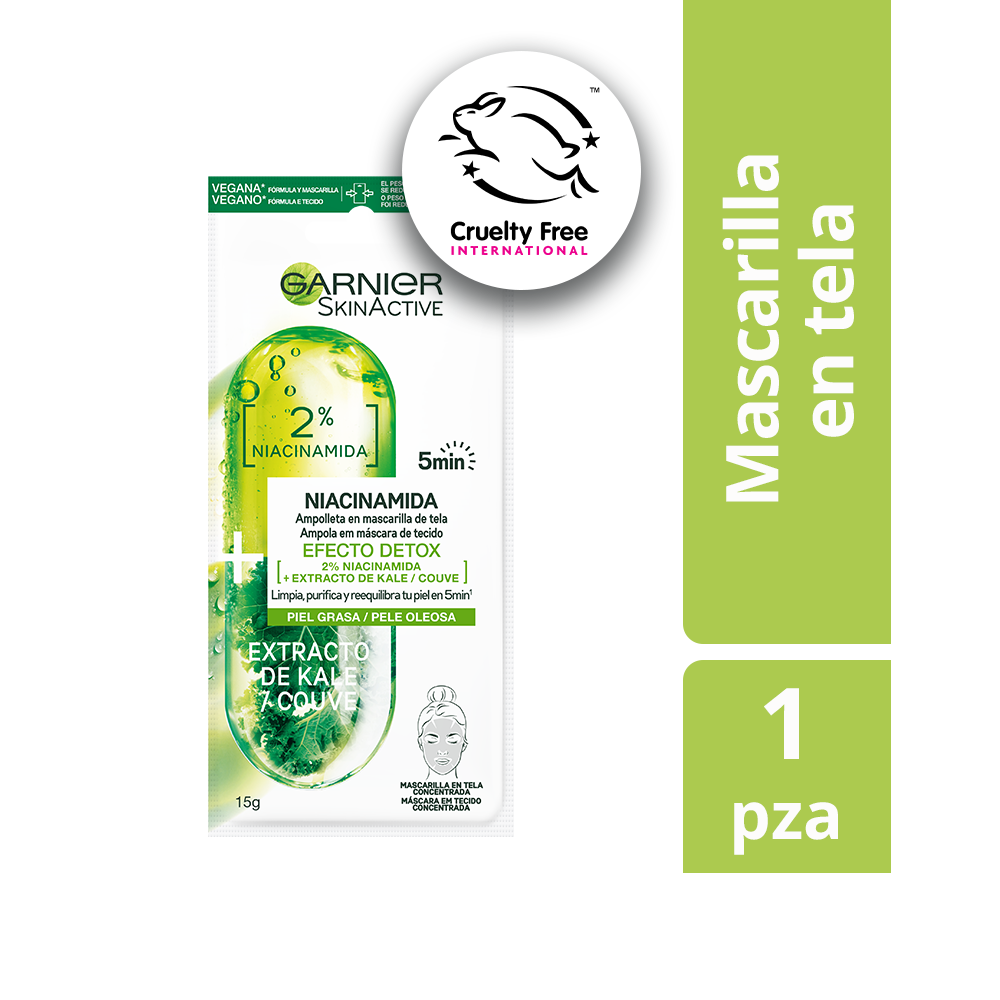 Garnier Ampoule In Detox Cloth Mask: Purify, Balance, and Hydrate Skin with Natural Ingredients