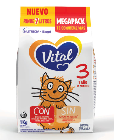Vital Formula Milk Powder for Optimal Balance of Nutrients - Probiotics, Prebiotics, Omega 3 & 6, Vitamins A-E, DHA & ARA for Brain & Eye Development 1 L / 33.8 Oz
